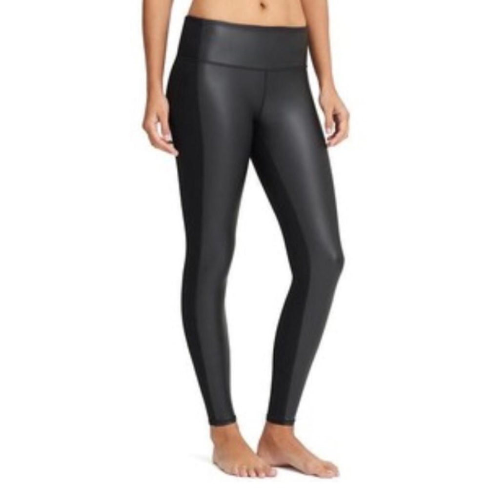Athleta Faux Leather Gleam Tight - Size Small